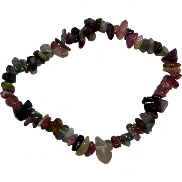 Tourmaline Watermelon - Crystal Chip Bracelet